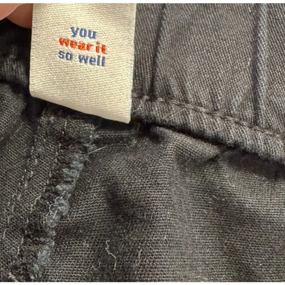 Old Navy OG High Rise Chino 2X Black Womens Shorts Cotton Spandex